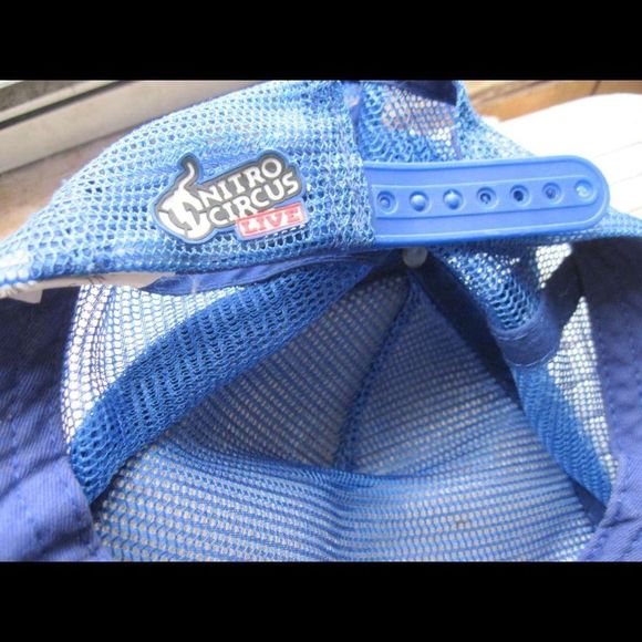 Nitro Circus Live Blue Baseball Cap Mesh Back American Flag Stars Stripes Bomb - Picture 3 of 6